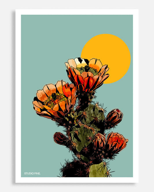Flowering Cactus Print